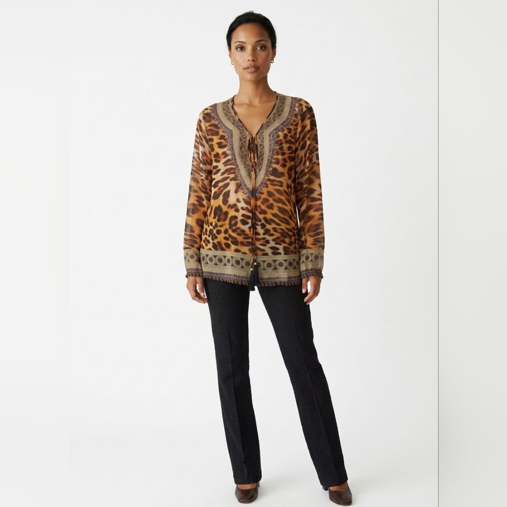Leopard Print Women's Blouse